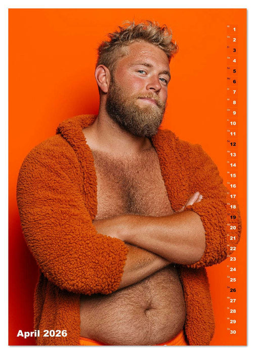 Bärchentyp - Sexy Männerkalender mit Bart, Bierbauch und Charakter (CALVENDO Wandkalender 2026)