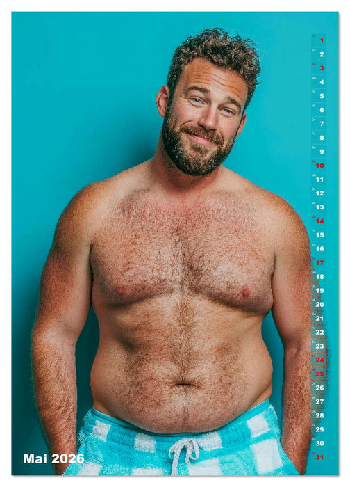 Bärchentyp - Sexy Männerkalender mit Bart, Bierbauch und Charakter (CALVENDO Wandkalender 2026)