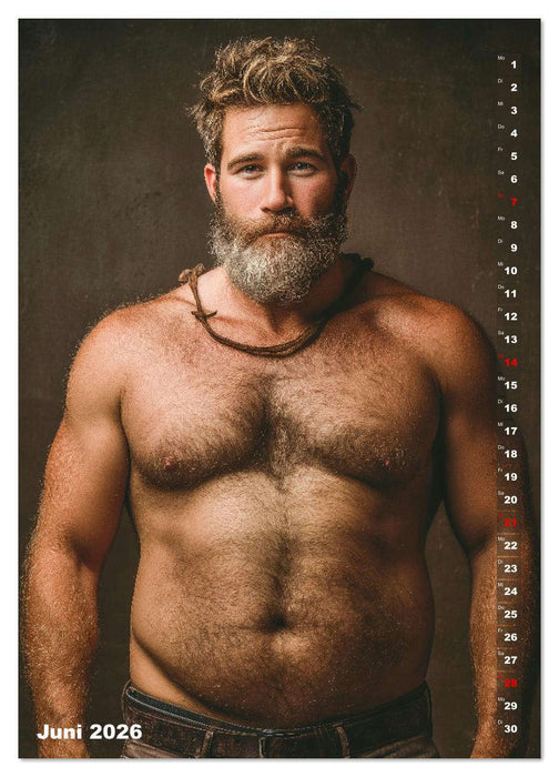Bärchentyp - Sexy Männerkalender mit Bart, Bierbauch und Charakter (CALVENDO Wandkalender 2026)
