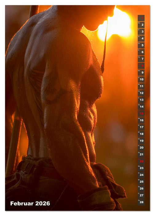 Lösch mich - Sexy Feuerwehrmänner fast nackt im Männerkalender (CALVENDO Wandkalender 2026)