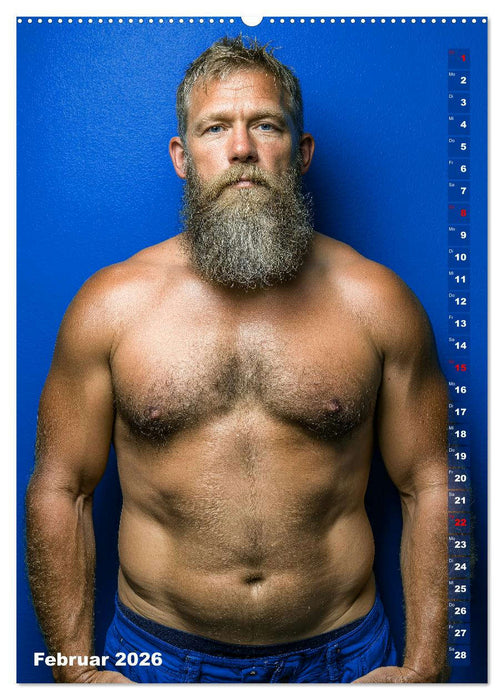 Bärchentyp - Sexy Männerkalender mit Bart, Bierbauch und Charakter (CALVENDO Wandkalender 2026)