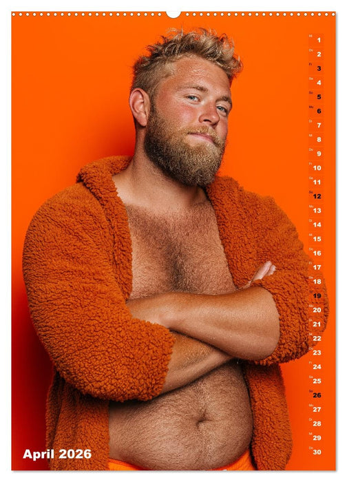 Bärchentyp - Sexy Männerkalender mit Bart, Bierbauch und Charakter (CALVENDO Wandkalender 2026)