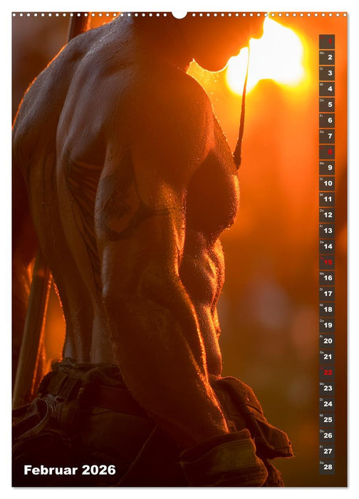 Lösch mich - Sexy Feuerwehrmänner fast nackt im Männerkalender (CALVENDO Wandkalender 2026)