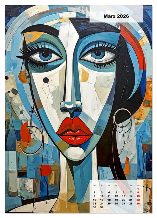 Synthetischer Kubismus mit künstlicher Intelligenz nachempfunden (CALVENDO Wandkalender 2026)