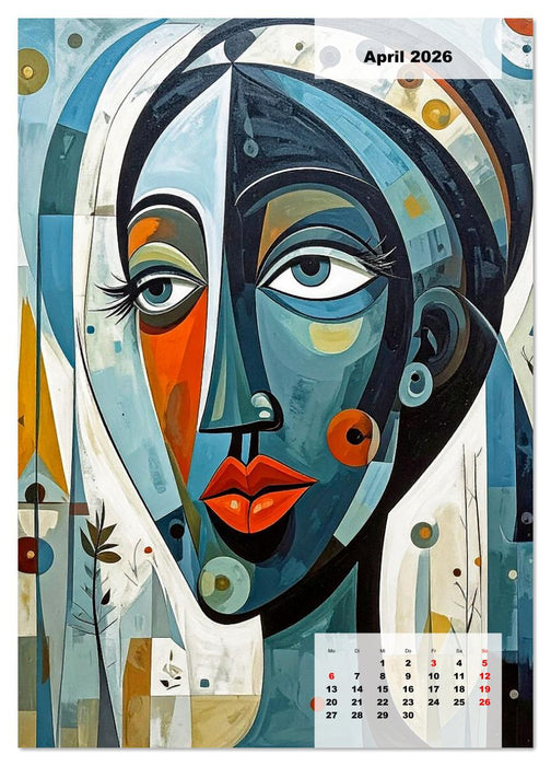 Synthetischer Kubismus mit künstlicher Intelligenz nachempfunden (CALVENDO Wandkalender 2026)