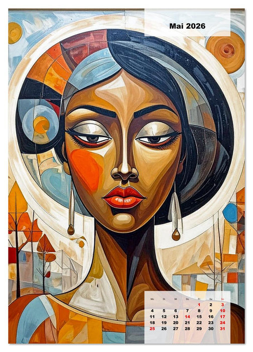 Synthetischer Kubismus mit künstlicher Intelligenz nachempfunden (CALVENDO Wandkalender 2026)