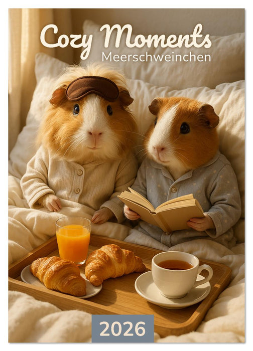 Cozy Moments - Meerschweinchen Kalender (CALVENDO Wandkalender 2026)