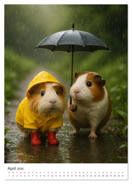 Cozy Moments - Meerschweinchen Kalender (CALVENDO Wandkalender 2026)