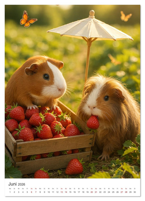 Cozy Moments - Meerschweinchen Kalender (CALVENDO Wandkalender 2026)