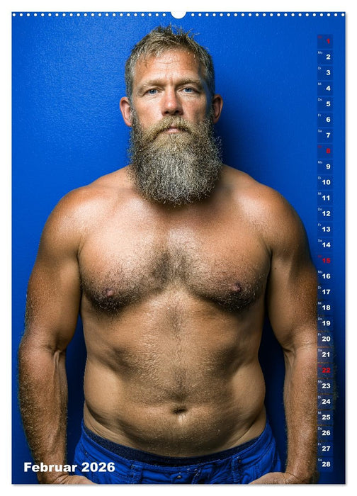 Bärchentyp - Sexy Männerkalender mit Bart, Bierbauch und Charakter (CALVENDO Premium Wandkalender 2026)
