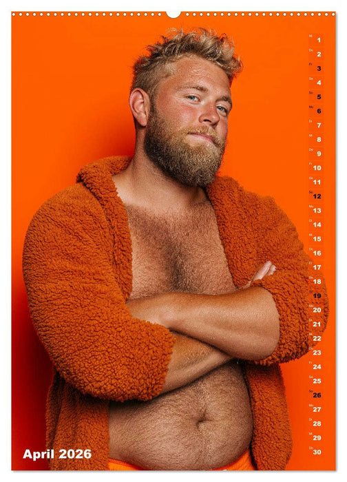 Bärchentyp - Sexy Männerkalender mit Bart, Bierbauch und Charakter (CALVENDO Premium Wandkalender 2026)