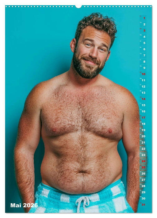 Bärchentyp - Sexy Männerkalender mit Bart, Bierbauch und Charakter (CALVENDO Premium Wandkalender 2026)