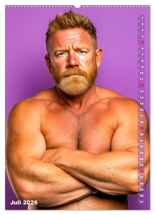 Bärchentyp - Sexy Männerkalender mit Bart, Bierbauch und Charakter (CALVENDO Premium Wandkalender 2026)