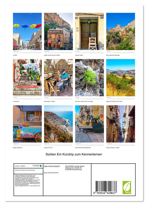 Sizilien Ein Kurztrip zum Kennenlernen (CALVENDO Wandkalender 2026)