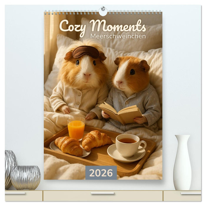 Cozy Moments - Meerschweinchen Kalender (CALVENDO Premium Wandkalender 2026)