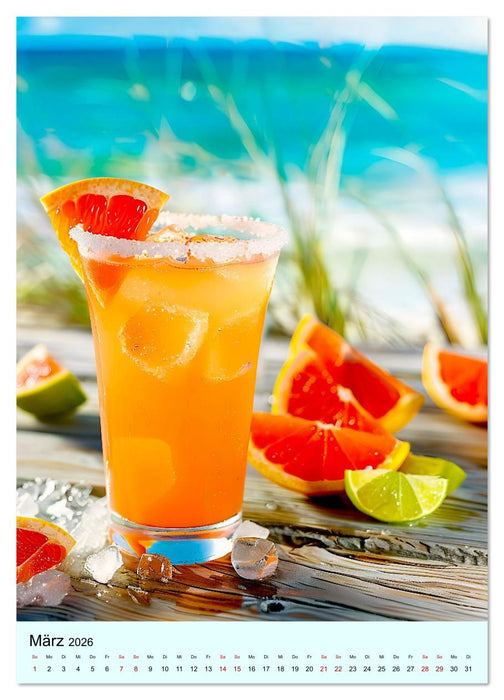 Cocktails im Glas - Sommerliche Mixgetränke zum Träumen (CALVENDO Wandkalender 2026)