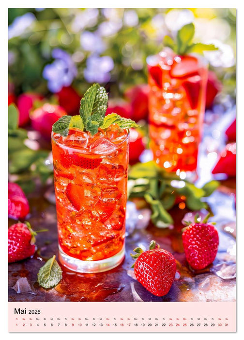 Cocktails im Glas - Sommerliche Mixgetränke zum Träumen (CALVENDO Wandkalender 2026)