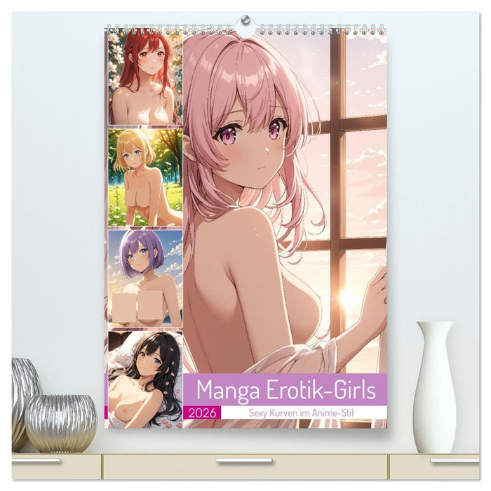 Manga Erotik-Girls - Sexy Kurven im Anime-Stil (CALVENDO Premium Wandkalender 2026)