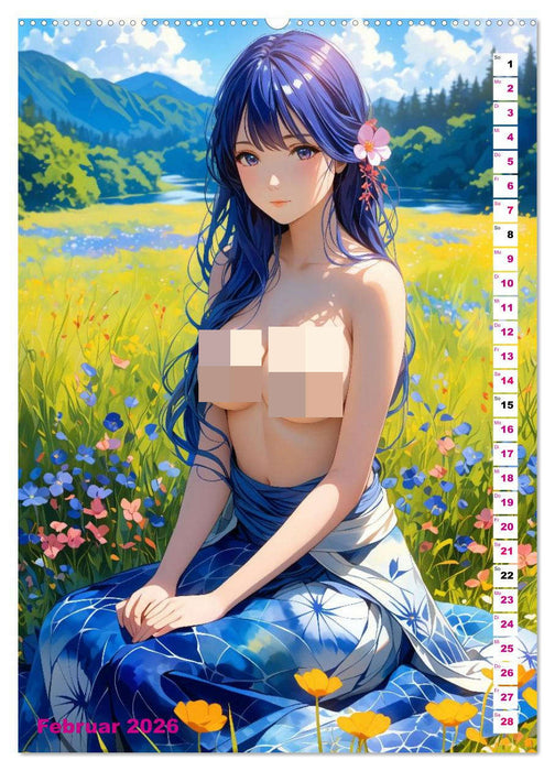 Manga Erotik-Girls - Sexy Kurven im Anime-Stil (CALVENDO Premium Wandkalender 2026)