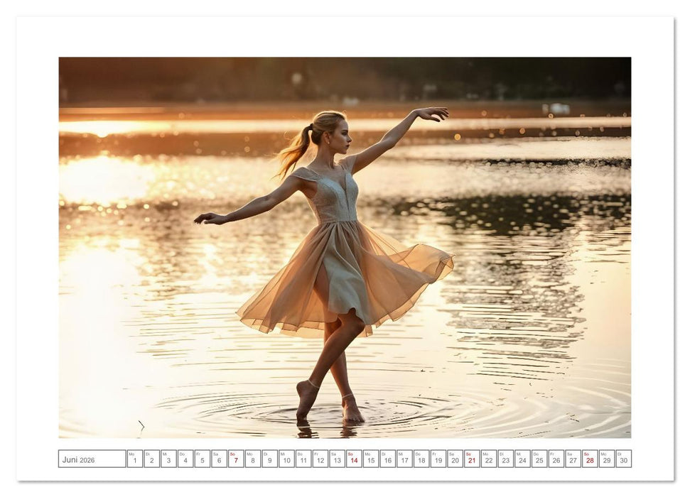 Flügel aus Licht - Ballett in der Poesie der Natur (CALVENDO Wandkalender 2026)