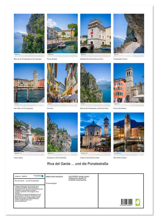 Riva del Garda ... und die Ponalestraße (CALVENDO Wandkalender 2026)