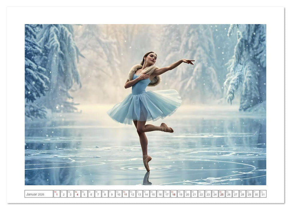 Flügel aus Licht - Ballett in der Poesie der Natur (CALVENDO Premium Wandkalender 2026)