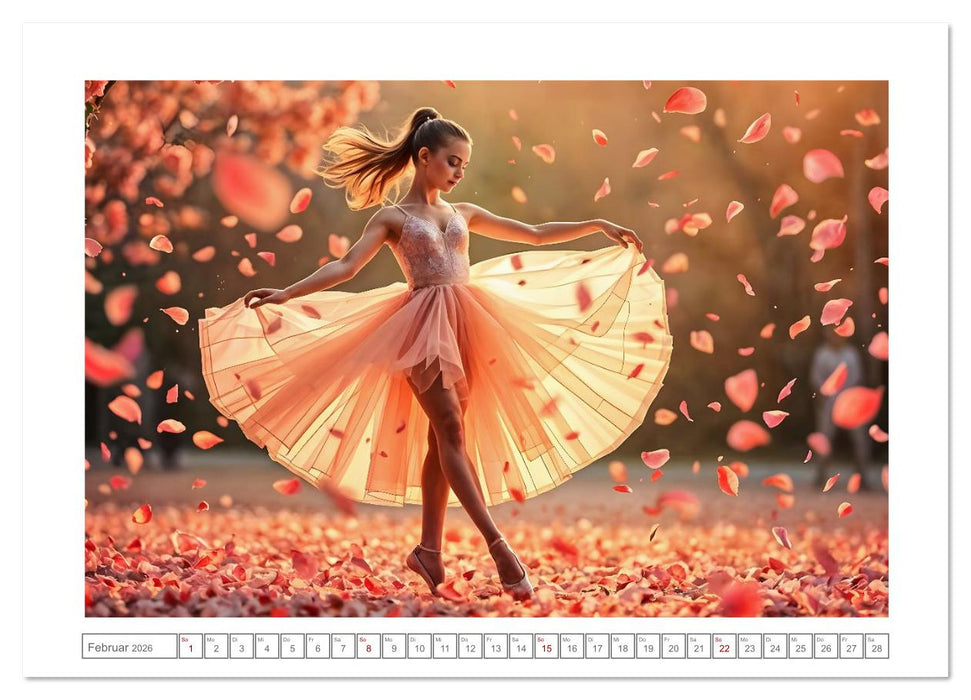 Flügel aus Licht - Ballett in der Poesie der Natur (CALVENDO Premium Wandkalender 2026)