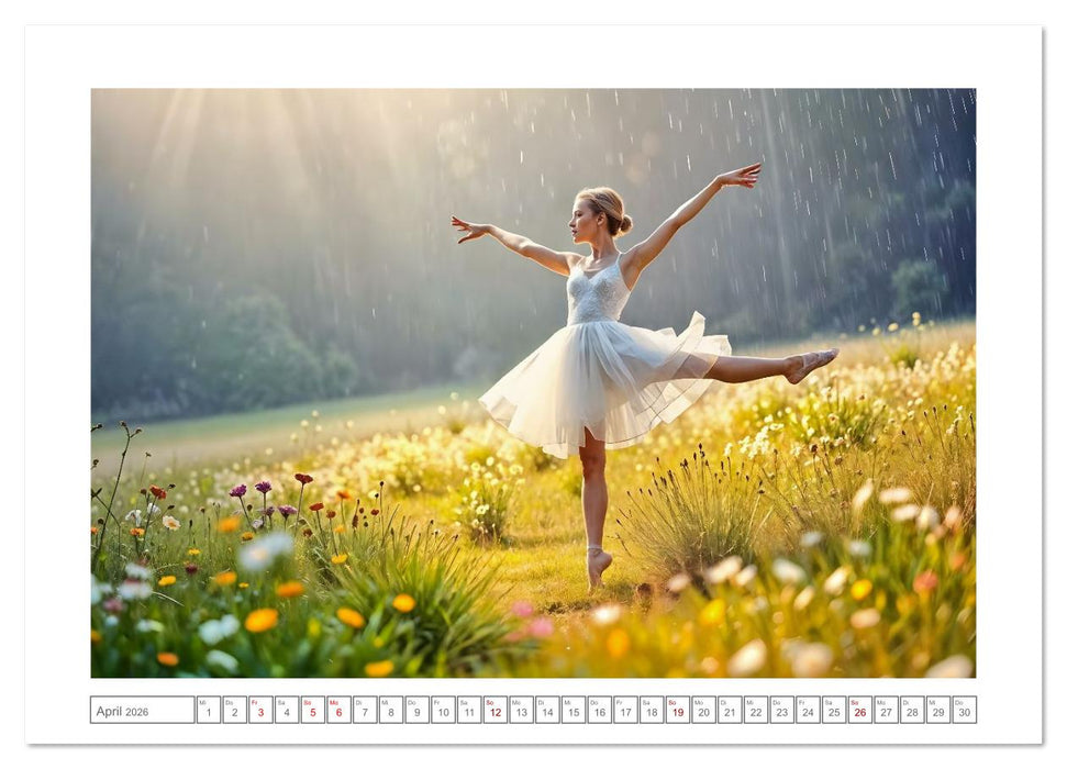 Flügel aus Licht - Ballett in der Poesie der Natur (CALVENDO Premium Wandkalender 2026)