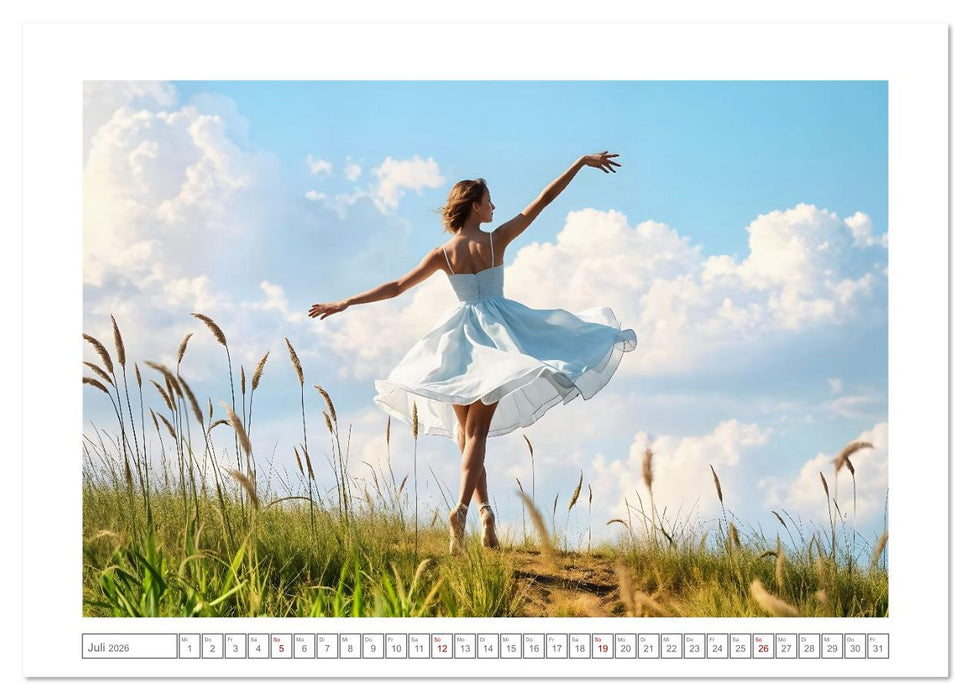 Flügel aus Licht - Ballett in der Poesie der Natur (CALVENDO Premium Wandkalender 2026)