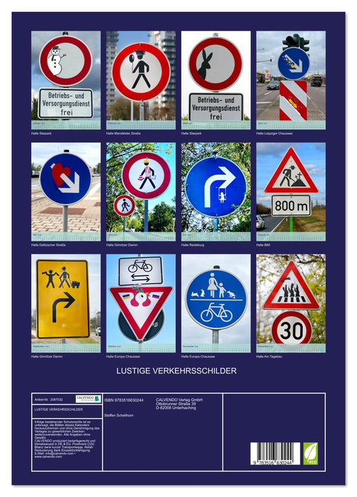 LUSTIGE VERKEHRSSCHILDER (CALVENDO Wandkalender 2026)