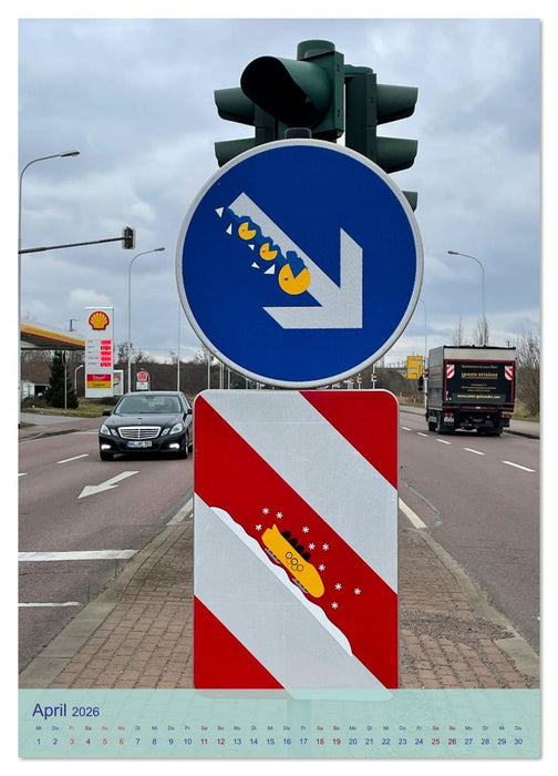 LUSTIGE VERKEHRSSCHILDER (CALVENDO Wandkalender 2026)