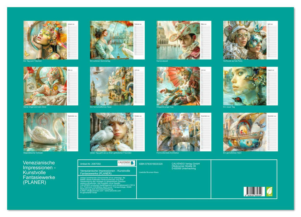 Venezianische Impressionen - Kunstvolle Fantasiewerke (PLANER) (CALVENDO Wandkalender 2026)