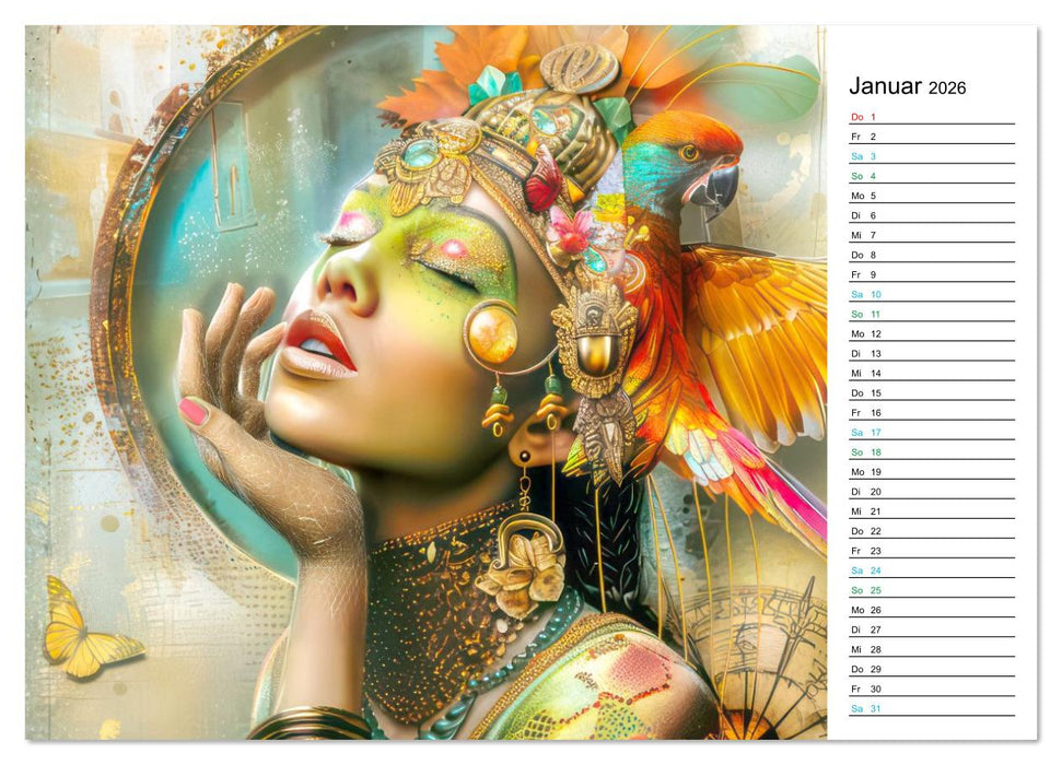 Venezianische Impressionen - Kunstvolle Fantasiewerke (PLANER) (CALVENDO Wandkalender 2026)