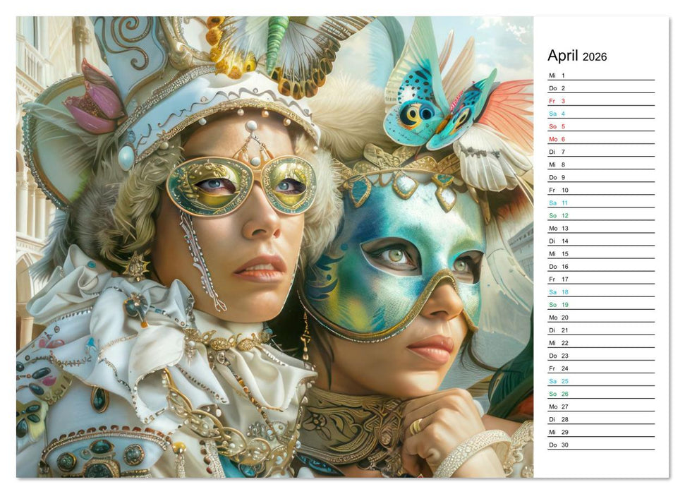 Venezianische Impressionen - Kunstvolle Fantasiewerke (PLANER) (CALVENDO Wandkalender 2026)