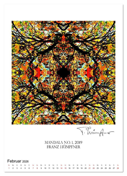 Mandala Artworks - Kunstkalender von Franz Huempfner (CALVENDO Wandkalender 2026)