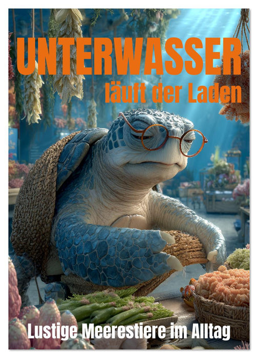 UNTERWASSER läuft der Laden - lustige Meerestiere im Alltag (CALVENDO Wandkalender 2026)