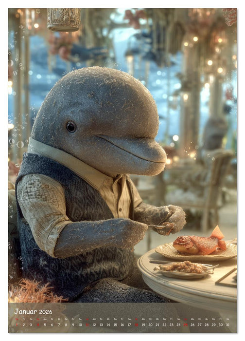 UNTERWASSER läuft der Laden - lustige Meerestiere im Alltag (CALVENDO Wandkalender 2026)