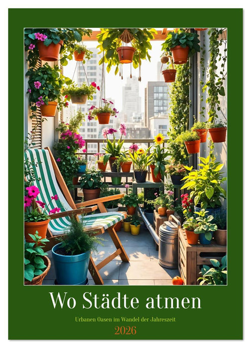 Wo Städte atmen - Urbanen Oasen im Wandel der Jahreszeit (CALVENDO Wandkalender 2026)