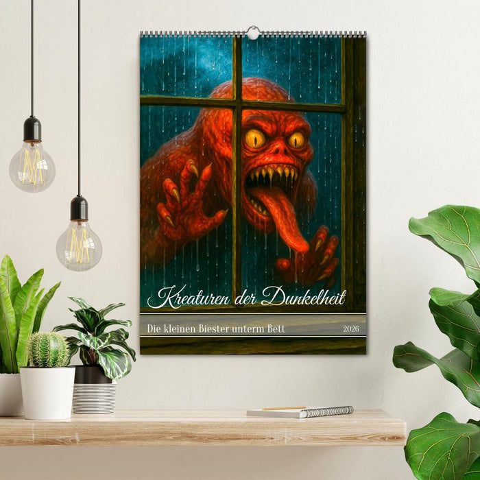 Kreaturen der Dunkelheit - Die kleinen Biester unterm Bett (CALVENDO Wandkalender 2026)