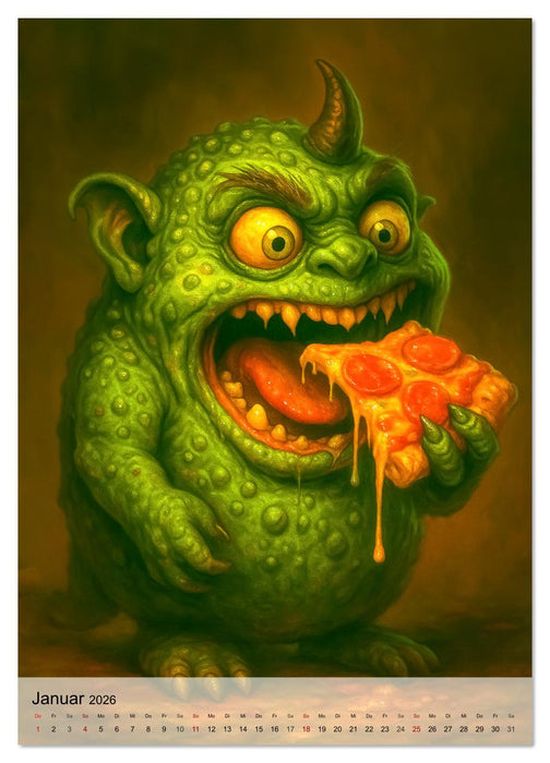 Kreaturen der Dunkelheit - Die kleinen Biester unterm Bett (CALVENDO Wandkalender 2026)