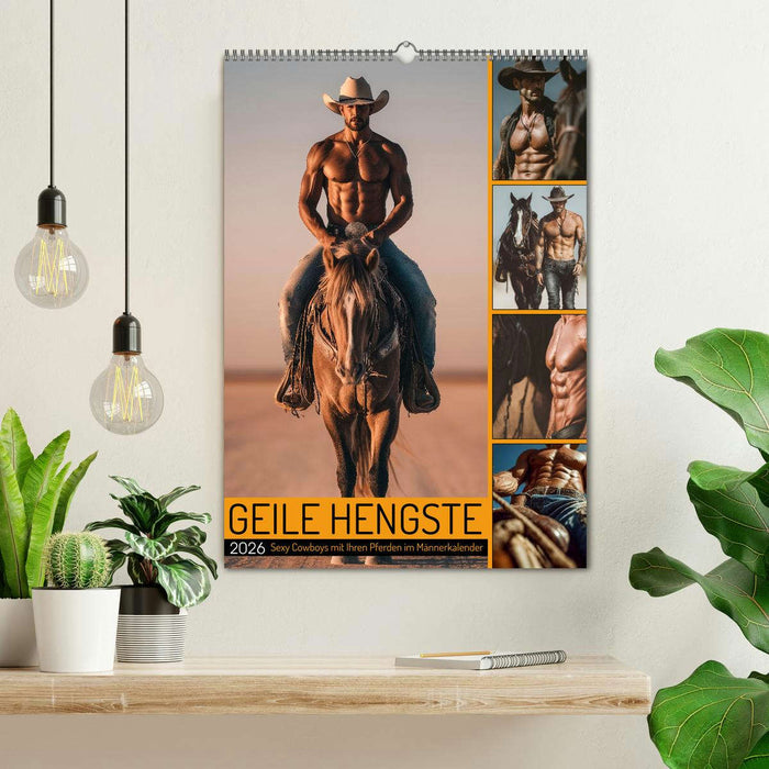 GEILE HENGSTE - Sexy Cowboys mit Ihren Pferden im Männerkalender (CALVENDO Wandkalender 2026)