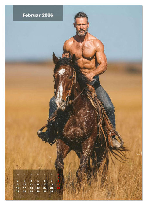 GEILE HENGSTE - Sexy Cowboys mit Ihren Pferden im Männerkalender (CALVENDO Wandkalender 2026)