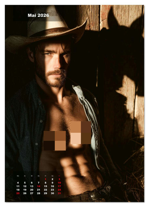 GEILE HENGSTE - Sexy Cowboys mit Ihren Pferden im Männerkalender (CALVENDO Wandkalender 2026)