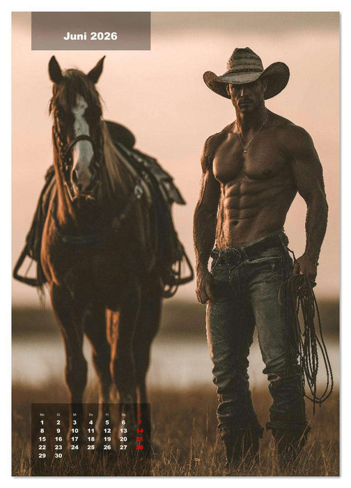 GEILE HENGSTE - Sexy Cowboys mit Ihren Pferden im Männerkalender (CALVENDO Wandkalender 2026)