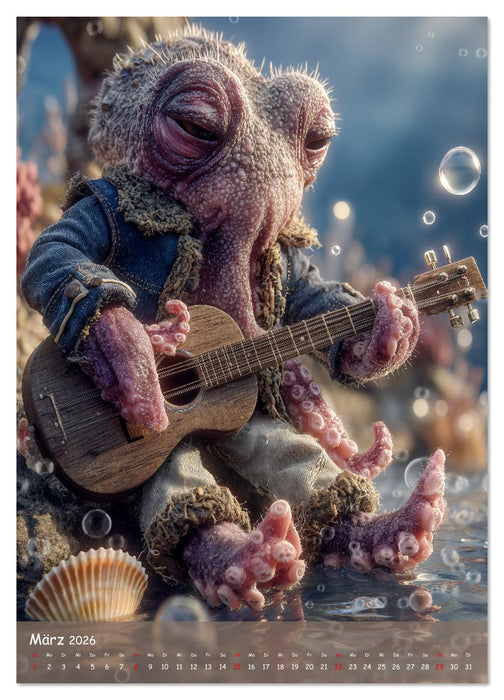 UNTERWASSER läuft der Laden - lustige Meerestiere im Alltag (CALVENDO Premium Wandkalender 2026)