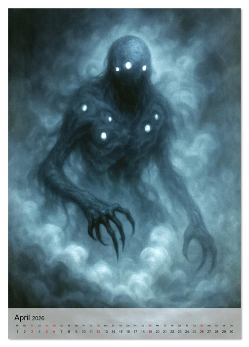 Kreaturen der Dunkelheit - Die kleinen Biester unterm Bett (CALVENDO Premium Wandkalender 2026)