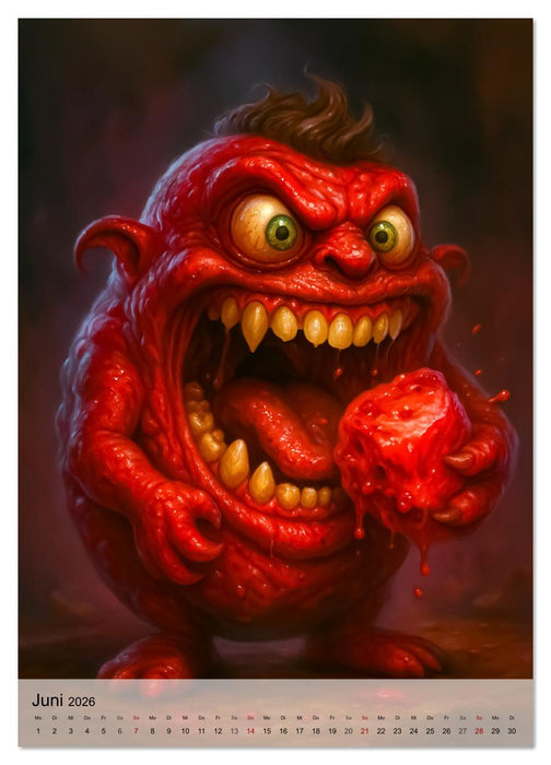 Kreaturen der Dunkelheit - Die kleinen Biester unterm Bett (CALVENDO Premium Wandkalender 2026)