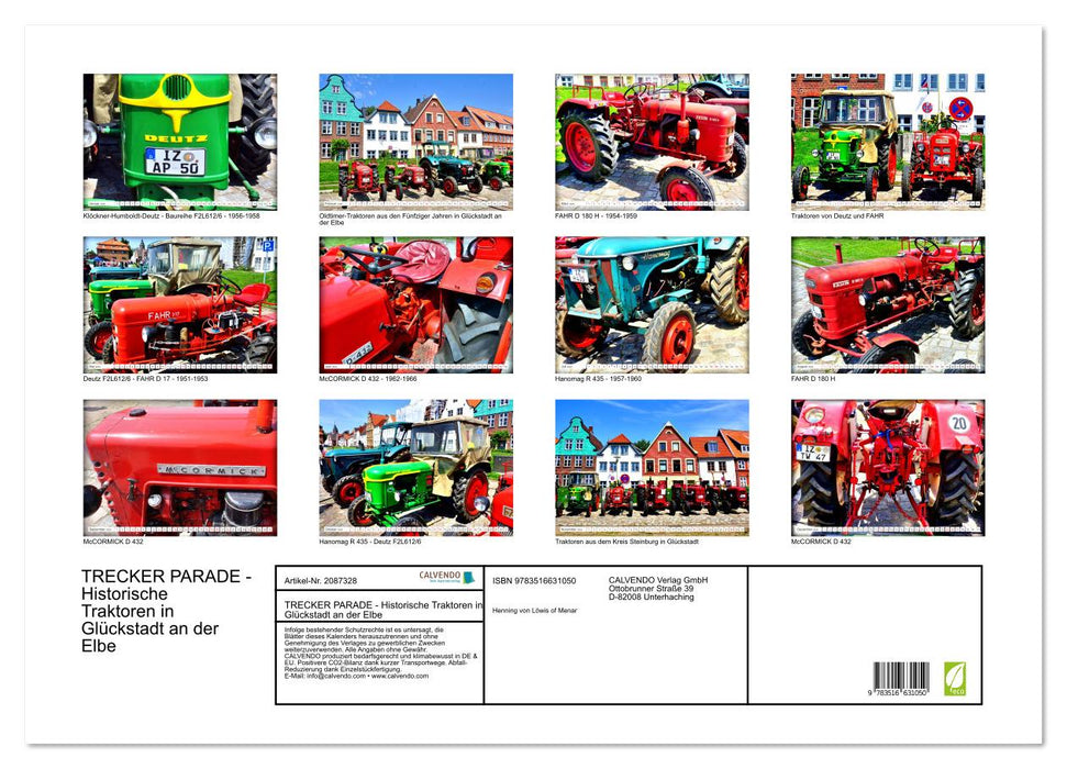 TRECKER PARADE - Historische Traktoren in Glückstadt an der Elbe (CALVENDO Wandkalender 2026)