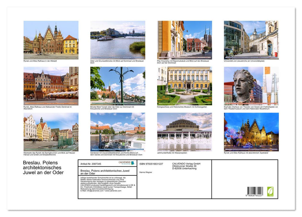 Breslau. Polens architektonisches Juwel an der Oder (CALVENDO Wandkalender 2026)