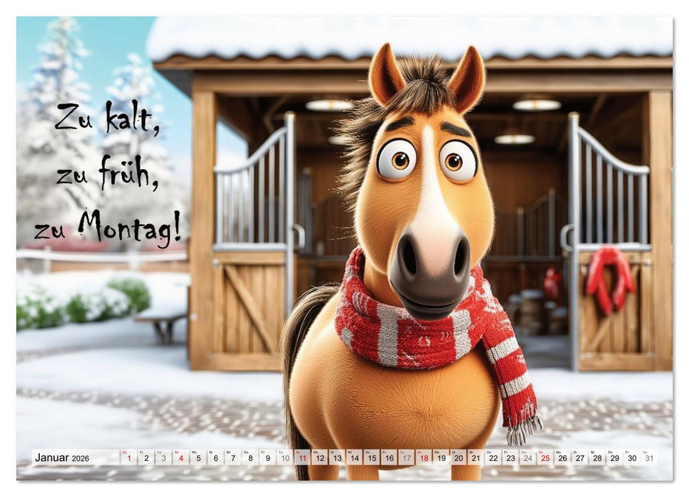 Pferdesprüche (CALVENDO Wandkalender 2026)